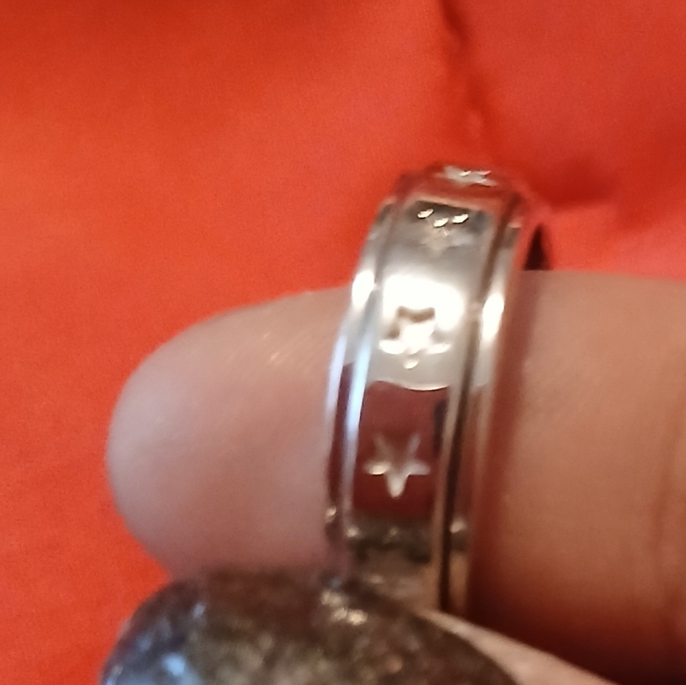 925 Sterling Silver Star Pattern Ring Sale! - image 3